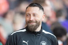 Blackpool's Manager Stephen Dobbie

The EFL Sky Bet Championship - Blackpool v Wigan Athletic - Saturday 15th April 2023 - Bloomfield Road - Blackpool