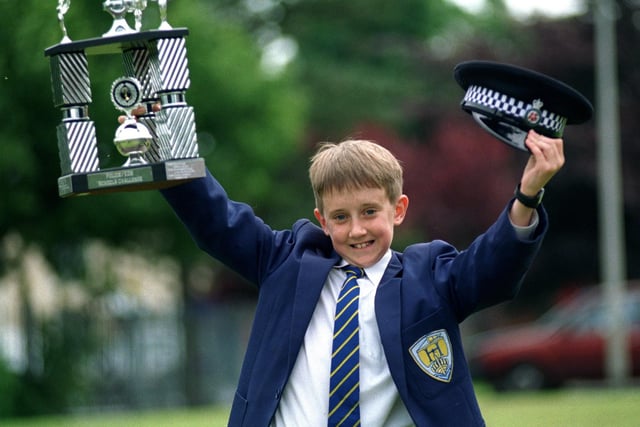 Hodgson High School pupil Mark Johnston who was the winner of the Police/EDS Trophy, 1997