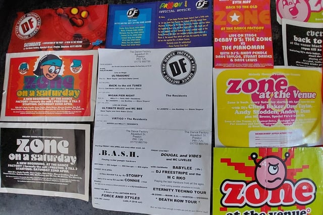 These will be familiar. Some also show Zone events at other clubs including the Dance Factory, formerly the Mill in Preston