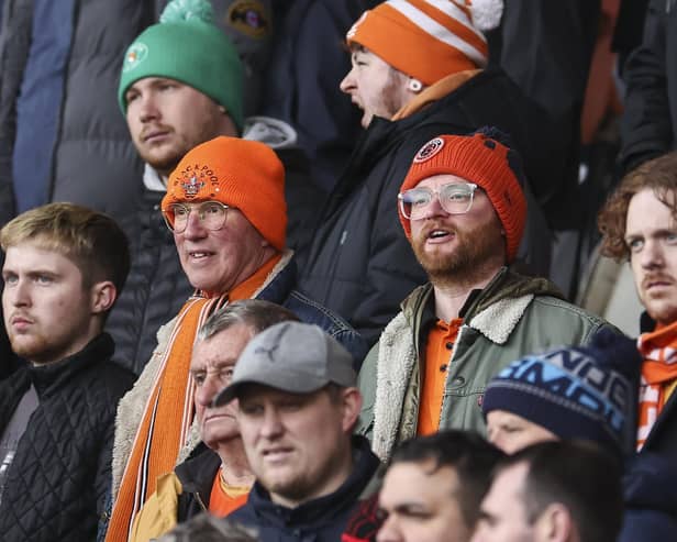 Seasiders supporters at Bloomfield Road on Easter Monday. (Image: Camera Sport)