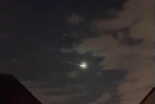 Hundreds of people reported seeing the fireball over England, Ireland and Scotland at around 9pm last night (September 14). Pic credit: @RhiannonHayes12