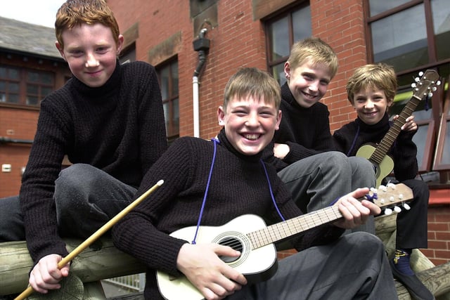 Students dress up as the Beatles for a Golden Jubilee concert at Thames School. L-R, Liam Melrose, 10, Nathan Thompson, 10. Mark Mather, 11, amd Shawn Stokes, 10