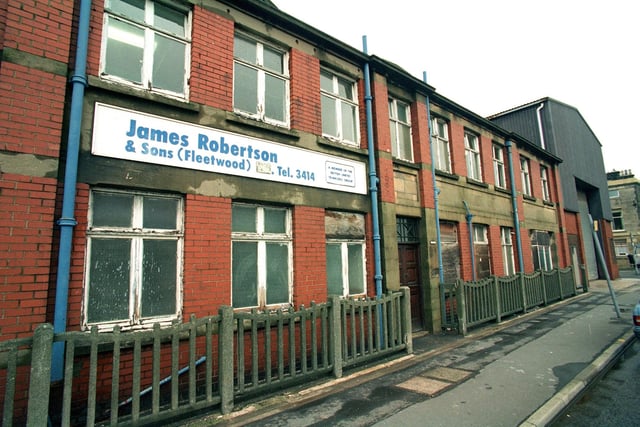 The former James Robertson Engineering factory in Fleetwood. At its height the company had around 500 workers. They ran a social club in London Street near the Dock Street section of the works and also fielded a football team in a local league