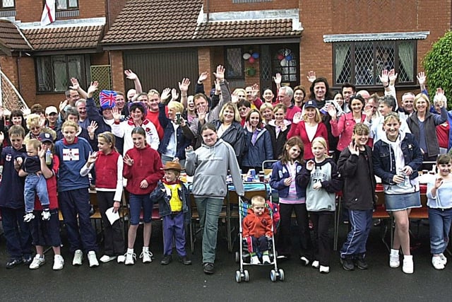 The residents of Lowfield Road, Marton, ready to enjoy their Golden Jubilee street party