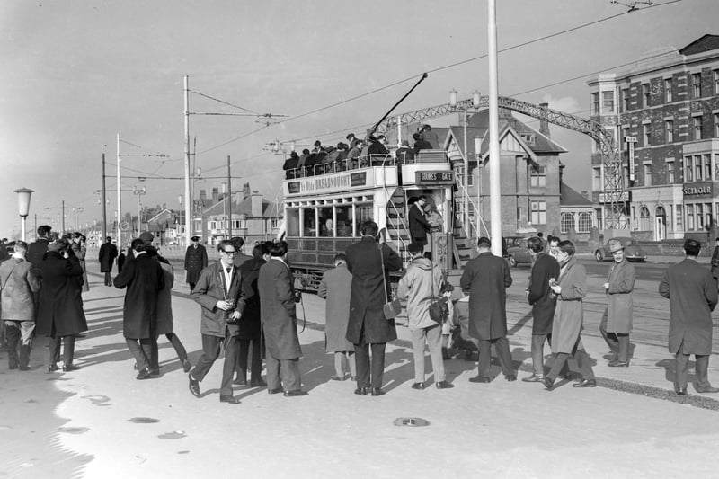 Blackpool Dreadnought - oldest tram's last appearance in February 1965