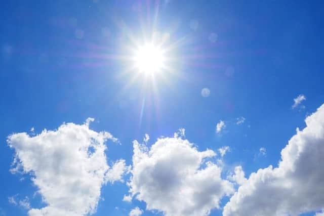 Sunshine is predicted this weekend.
