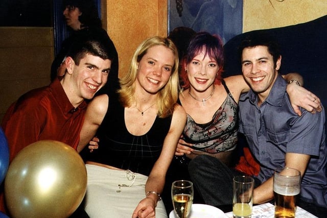 Friends on a night out in 2001