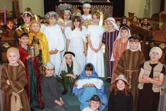 Children from St Pauls C.E School ready for their Nativity play