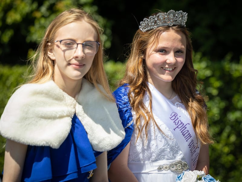 Bispham Visiting Queen and retinue member during Poulton Gala 2023. Photo: Martin Bostock Photography