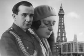 A digital composition: Polish poet Maria Pawlikowska-Jasnorzewska and her husband, RAF officer Captain Stefan Jasnorzewski, set against the backdrop of Blackpool Tower. The couple lived in Blackpool during World War II, where Maria, continued to write poignant poetry reflecting the turmoil of war and displacement.