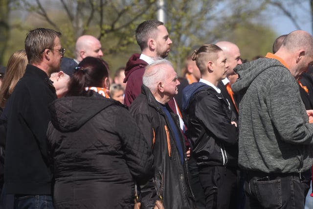 Funeral of Blackpool FC fan Tony Johnson