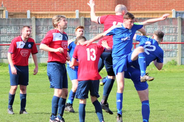 Sunday Trophy semi-final action between Highfield Social and Sencat