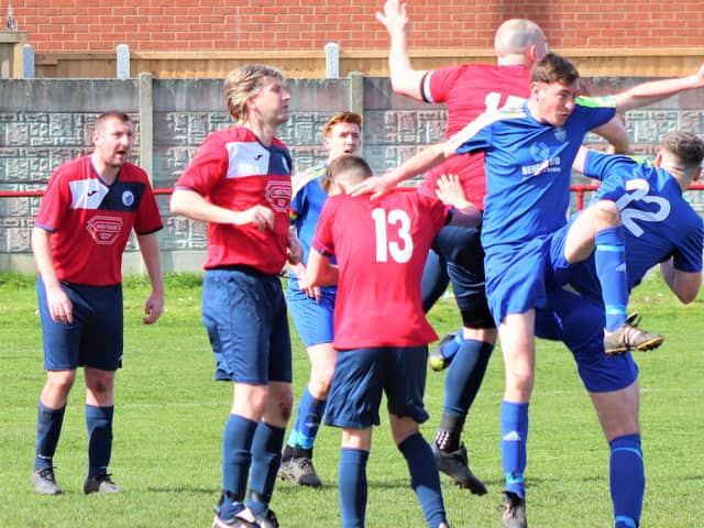 Sunday Trophy semi-final action between Highfield Social and Sencat