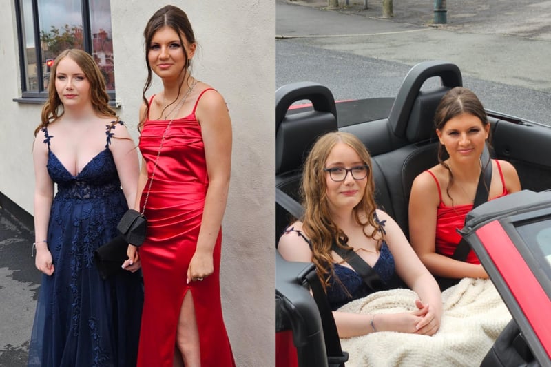 Brooke and Emily from Carrhill School, Kirkham. Prom held at The Villa, Wrea Green on June 29.
