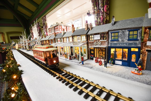 A recreation of Lytham's Clifton Street is a feature of the festive model railway on show in the billiard room for Christmas at Lytham Hall.