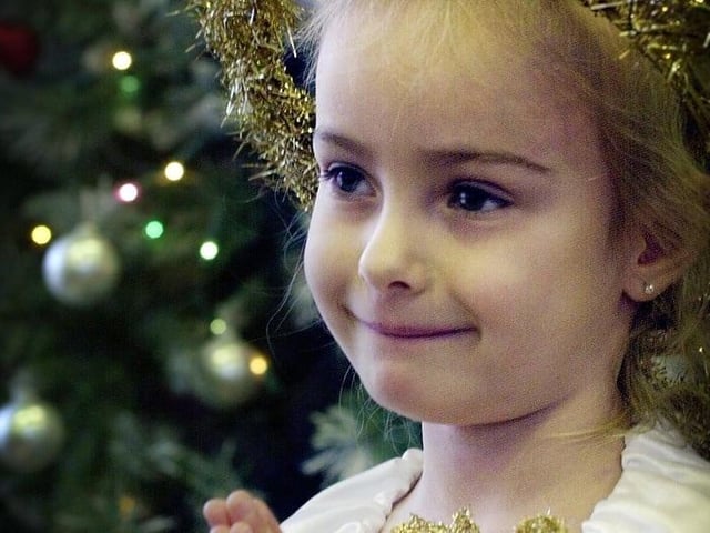Stanley Infants nativity, 2000. Hannah Tuck, who was four