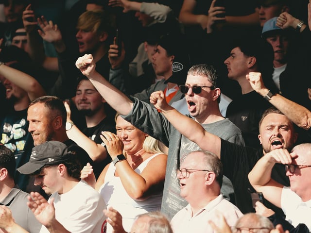 Seasiders supporters packed out the away end at Stockport.
