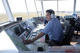 Air traffic control at Blackpool Airport in 2003
