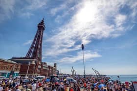 Crowds gather on the Prom to watch Blackpool Air Show