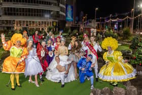 The cast of Cinderella the pantomime at Blackpool Pleasure Beach hit the attraction's adventure golf course