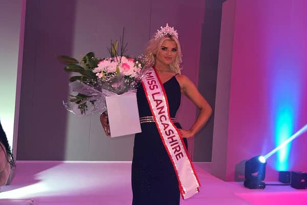 Amy Blyth has been crowned Miss Lancashire.
