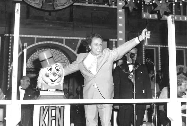 Ken Dodd switching on Blackpool Illuminations in 1966