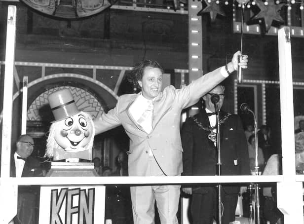 Ken Dodd switching on Blackpool Illuminations in 1966
