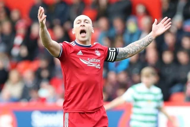 Scott Brown in action for Aberdeen before his recent retirement.