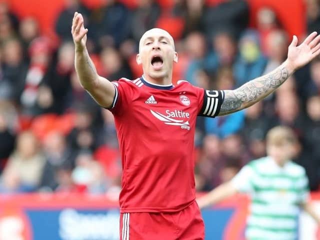 Scott Brown in action for Aberdeen before his recent retirement.