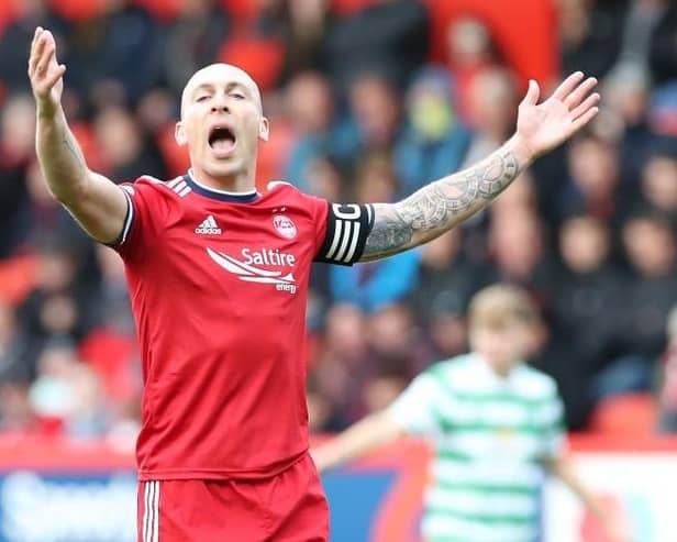 Scott Brown in action for Aberdeen before his recent retirement.
