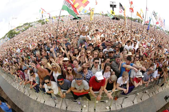 The crowd at the Glastonbury Festival, at Worthy Farm in Somerset.Photo: Yui Mok (PA)