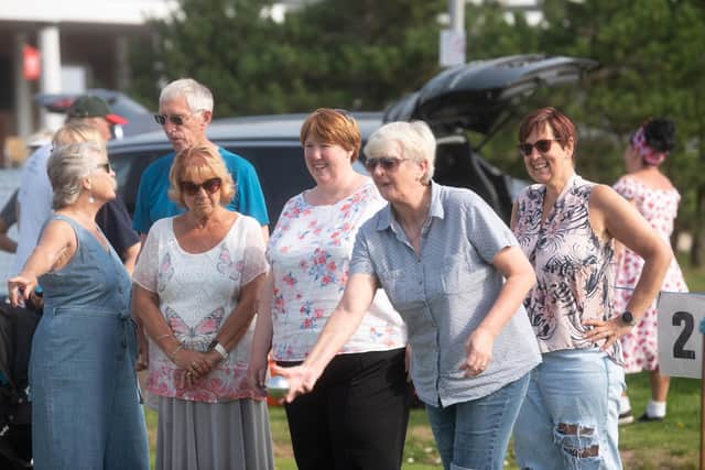 Veterans enjoyed some gentle games on the day, including French-style boules.