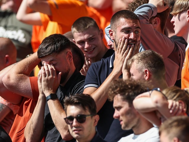 Seasiders supporters showed their support in the sun for Richard Keogh's side.