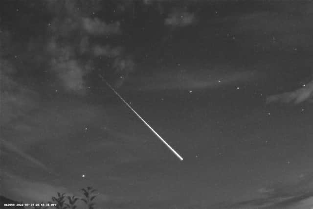 The UK Meteor Network, a group with a network of 170 detection cameras recording meteors and fireballs over the UK, said they are “investigating to ascertain what the object was — a meteor or space debris”. Pic credit: @UKMeteorNetwork