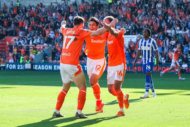 Kenny Dougall scored a late winner for Blackpool against Wigan Athletic (Photographer Alex Dodd/CameraSport)