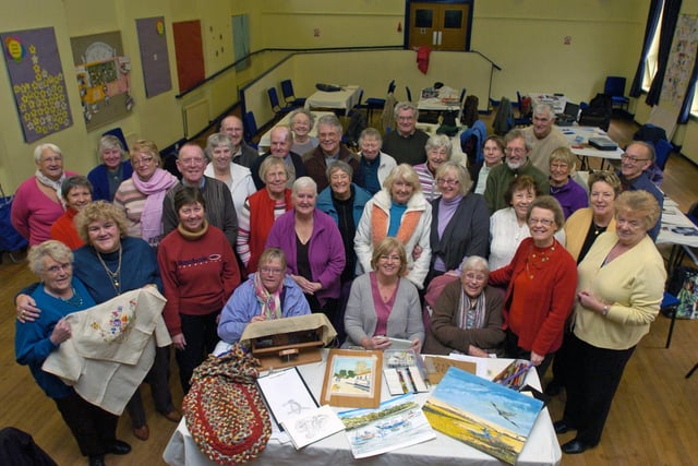 The first meeting at Christ Church, Broadway, of Morecambe Bay Arts and Craft Society in 2011 after the Christmas break