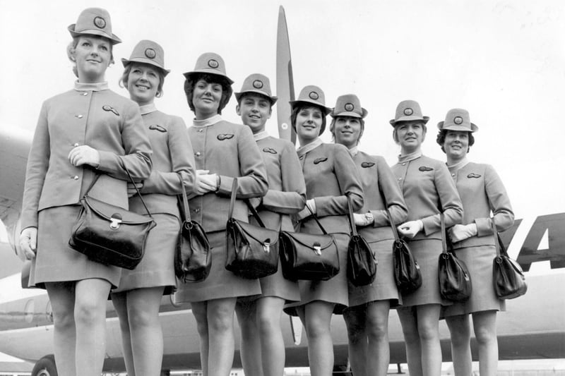 BIA Air hostesses at Blackpool Airport in 1971