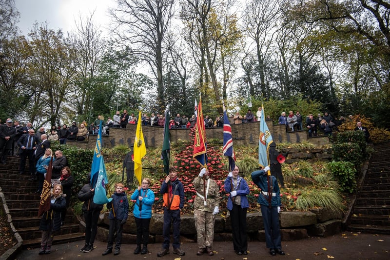 Banners in tribute at the Kirkham Remembrance Day Service