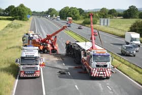 Police and Highways are still at the scene and the recovery is ongoing this afternoon