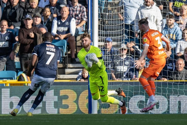 Dan Grimshaw makes a save to relieve some pressure