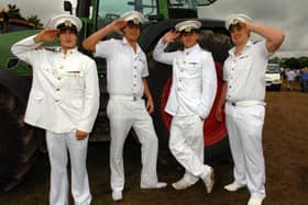 Hello sailor... From left, Ian Bullock, Simon Heyes, Ashley Parkinson and Joseph Brockbank, all dressed up for Garstang Agricultural Show in 2010
