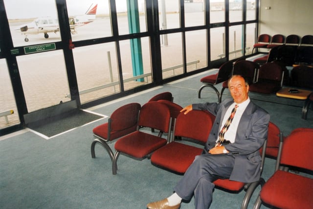 Blackpool Airport MD Roy Minear in the new terminal at Blackpool Airport 1995