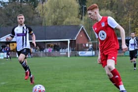 Squires Gate's Ryan Moore scored their fourth goal Picture: Ian Moore