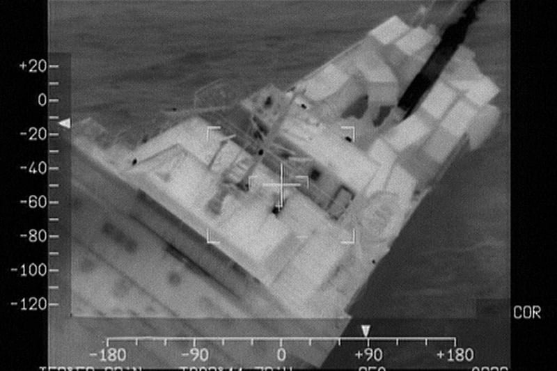 This footage shows the cargo ship on the night of the incident as it ran aground