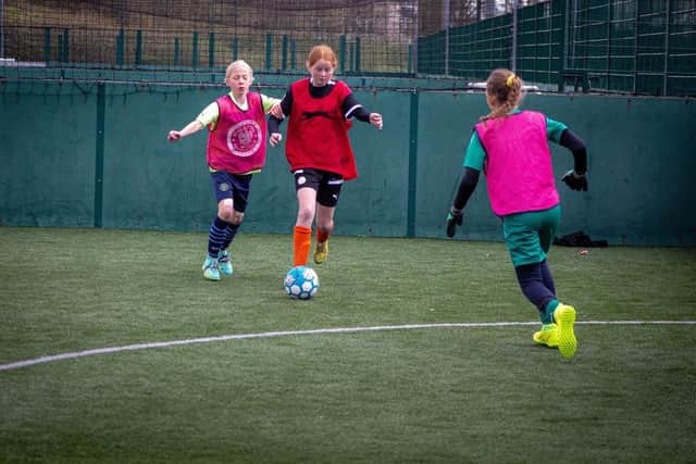 Girls' football is being promoted in Blackpool