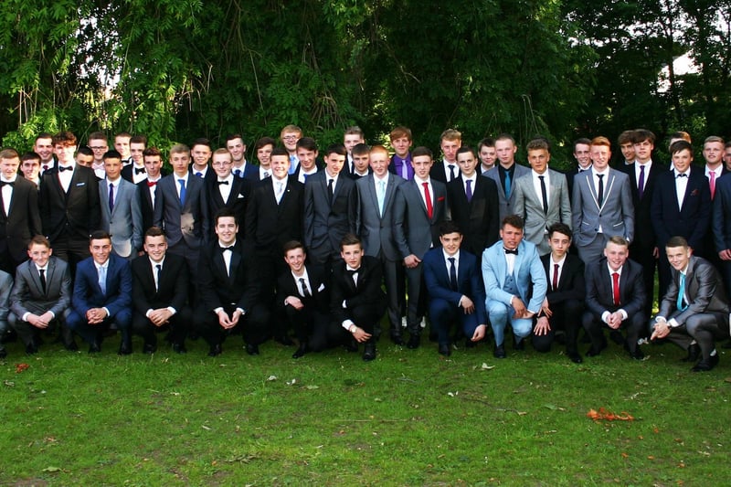 St Bedes High School Y11 boys ahead of their school prom at Ribby Hall, 2013