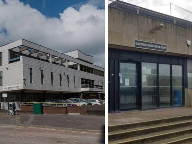 Left: Preston Magistrate's Court. Right: Blackpool Magistrate's Court.