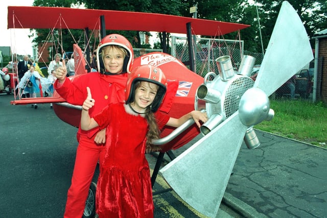 The Red Sparrows -  Lindsey Snellgrove (left) aged 11 and eight year old Fay Harrison, from Lytham, 1997