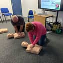 CPR Training being delivered to students
