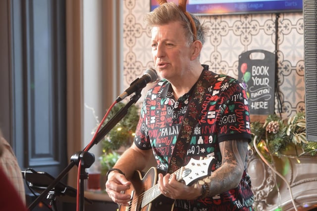Johnny Roxx provided the entertainment as members of Just Good Friends celebrate Christmas at The Victoria pub in St Annes
